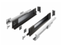 Guide per cassetti Axispro Soft close estrazione totale con Spondina Nero+Vetro A mm.84 varie lunghezze  GTV
